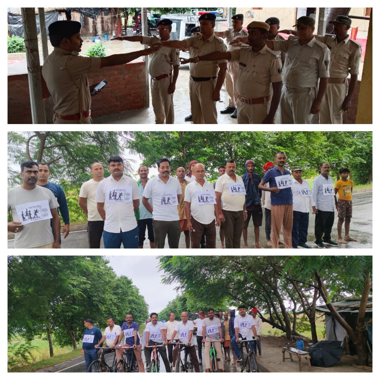 🇮🇳 राष्ट्रीय एकता दिवस पर नदी थाना परिसर गूंजा देशभक्ति से — थानाध्यक्ष दीपक प्रसाद गुप्ता के नेतृत्व में ‘रन ऑफ यूनिटी’ व साइकिल मार्च से दी एकता की प्रेरणा 🇮🇳।